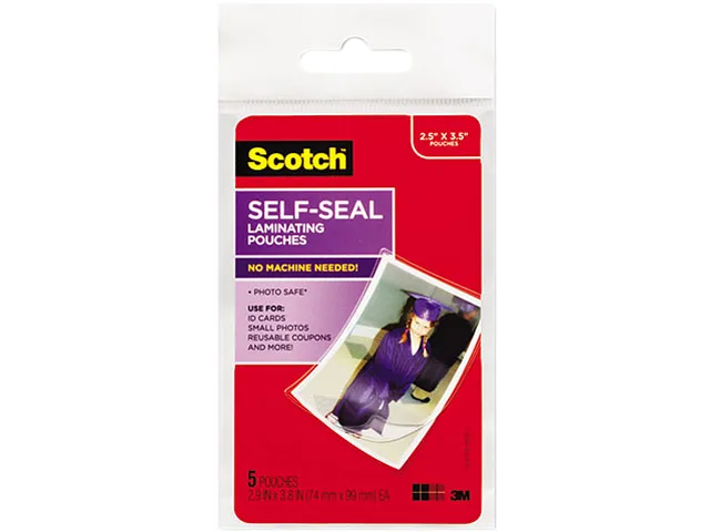 Green 3M laminating pouches, 28 inch size, sealed pack