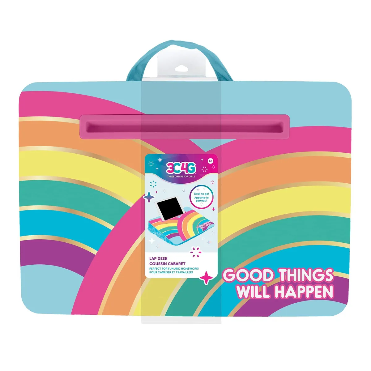 Make It Real Make It Real 3C4G Rainbow Bright Lap Desk 12 x 16.9 inches — product photo