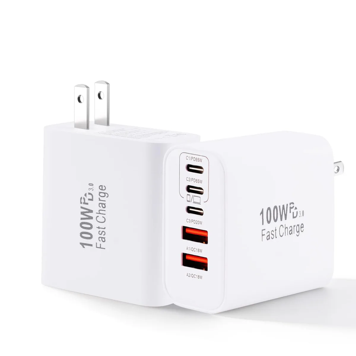  SpeedScope XHD-PD100W3C2A 100W 5-Port USB Charger White — product photo