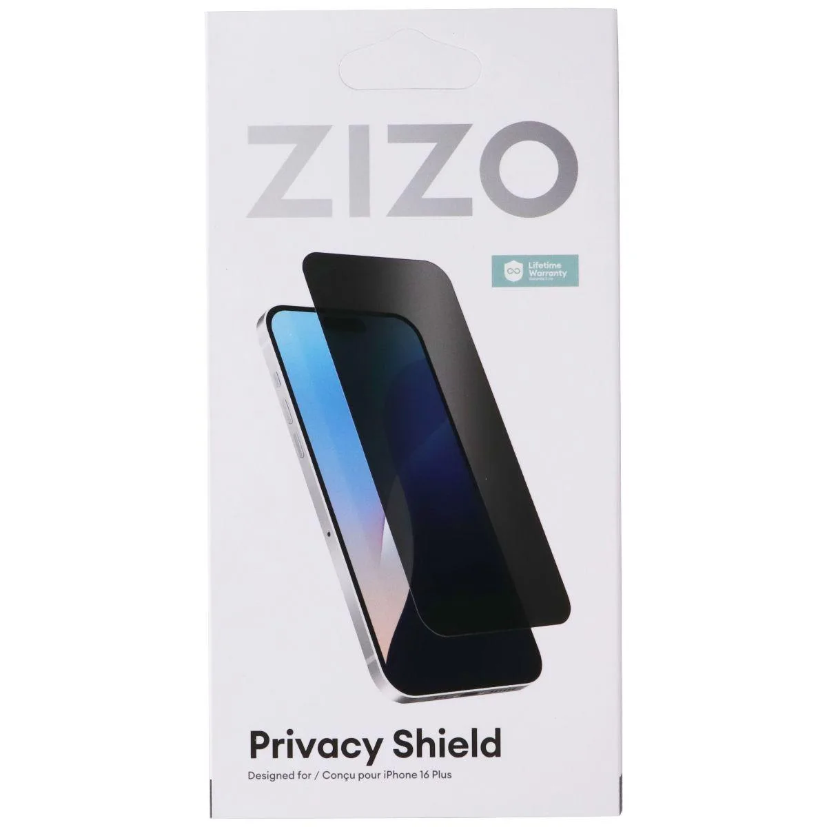 Zizo Zizo Privacy Shield Tempered Glass Screen Protector iPhone 16 Plus — product photo
