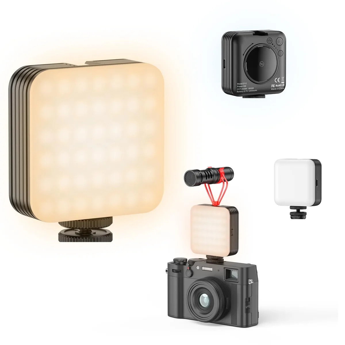  Neewer D12 80 LED Selfie Light 2000mAh USB-C — product photo