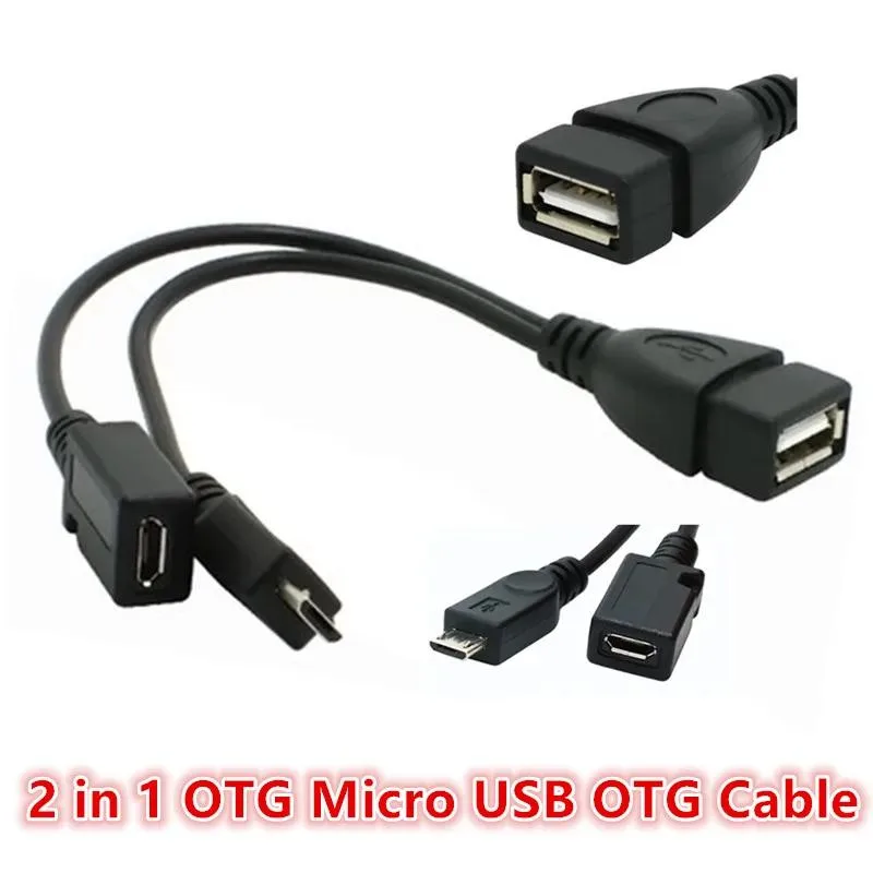 Hetai Tech Hetai Tech 2 in 1 OTG Adapter micro USB male female to USB female — product photo