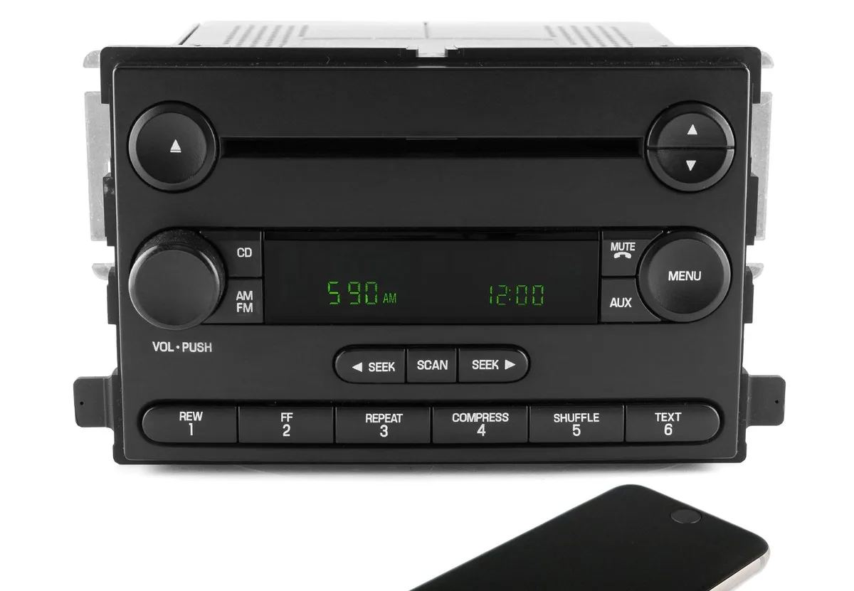 1 Factory Radio 1 Factory Radio 6F2T-18C869-DA AM FM CD Receiver Bluetooth 2006-2007 Ford Freestar Mercury Monterey — product photo