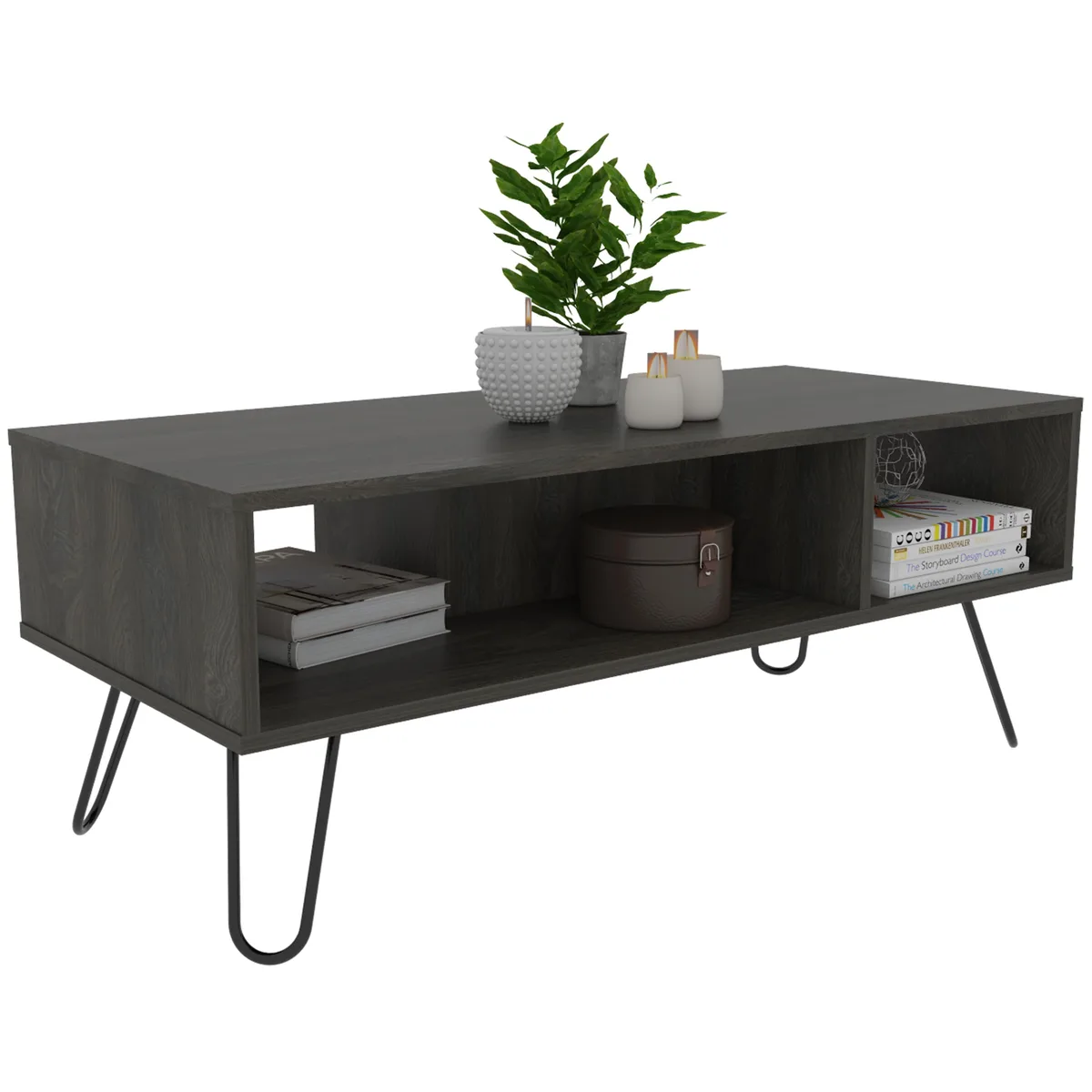 tuphen tuphen Coffee Table Minnesota Two Shelves Carbon Espresso Finish 39.8x17.7x15.75 inches — product photo