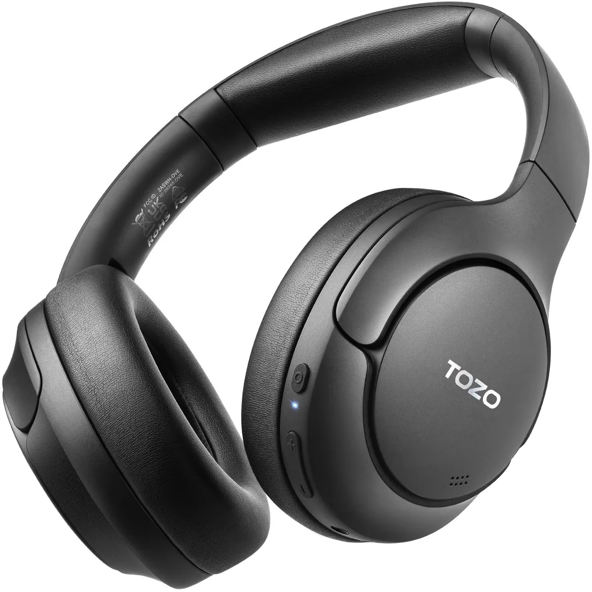 TOZO HT2 Over-Ear Headphones Hybrid ANC 60h Bluetooth 5.3 40mm Black — product photo