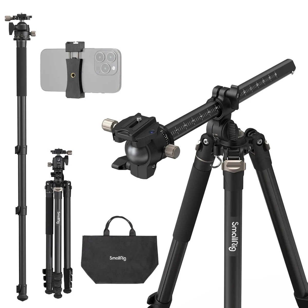SmallRig SmallRig CT200 200cm Horizontal Overhead Tripod 2 in 1 Accessory — product photo