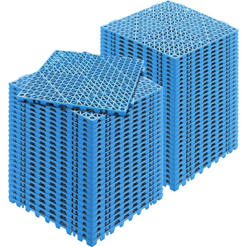 VEVOR VEVOR Interlocking Drainage Tiles 55PCS Blue 12" x 12 — product photo