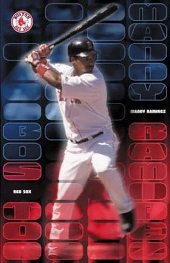 Poster print of Manny Ramirez on glossy paper 22 by 34 inches