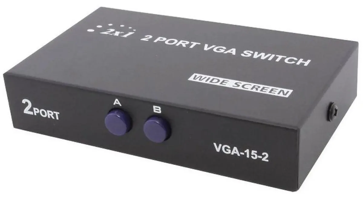 SMUGDESK SMUGDESK 2 Port VGA SVGA Monitor Sharing Switch Box — product photo