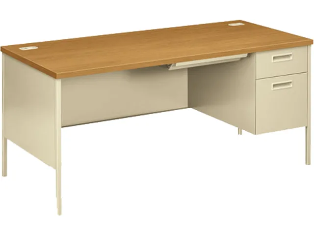 HON HON P3265RCL Right Pedestal Desk 66w x 30d Harvest/Putty — product photo