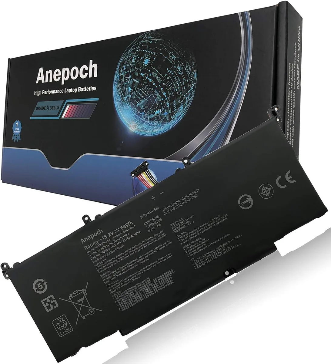 PISKEKAT PISKEKAT B41N1526 laptop battery 15.2V 64Wh 4240mAh — product photo
