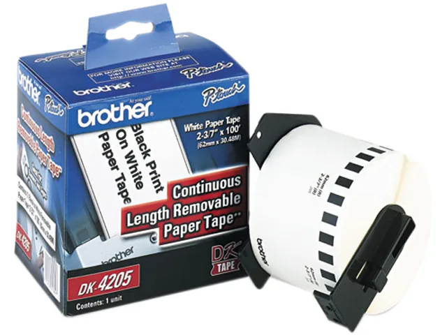 Brother Brother DK4205 Removable Paper Label Tape 2.4" x 100 ft pos accessory — product photo