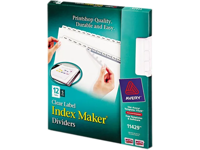Avery Avery 11429 Index Dividers 12 Tabs 5 Sets — product photo