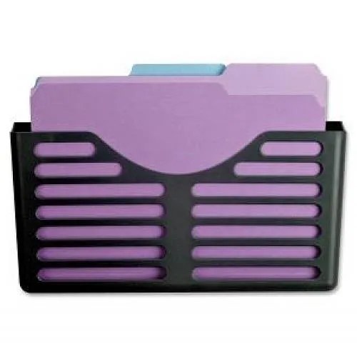 Lorell Lorell Cubicle Pocket File 12/BX Black 80663 — product photo
