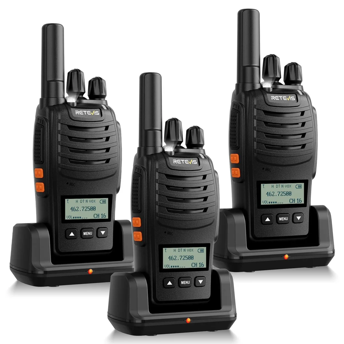 KEHIPI KEHIPI H777D two-way radio 16CH LCD USB-C 1200mAh 3 Pack — product photo