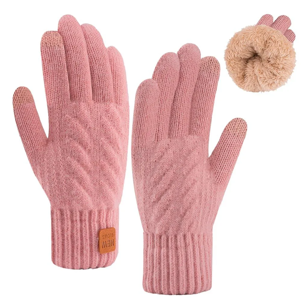 YukiniYa Kids Thermal Knit Wool Fleece Gloves 4-18 Years — product photo