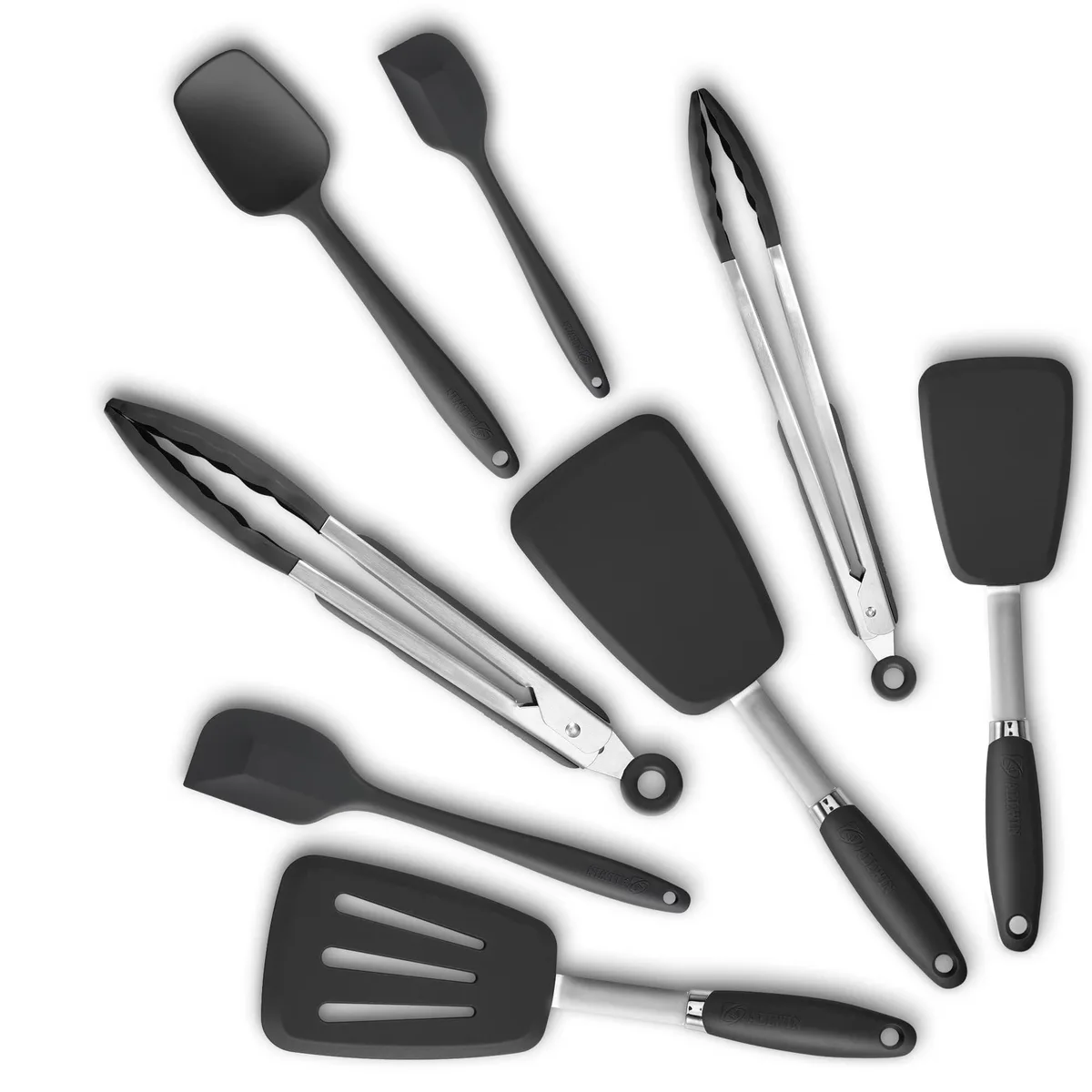  ALLWIN-HOUSEWARE W WH-6101A 5-Piece Silicone Spatula Set Black 446°F — product photo