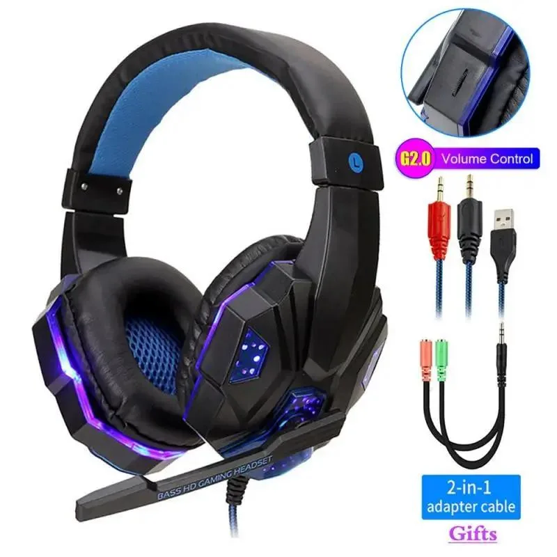 Hetai Tech Hetai Tech Wired Gaming Headset 40 mm 32 ohm 104 dB 3.5 mm USB LED Microphone Over Ear — product photo