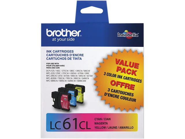 Brother Brother LC613PKS ink cartridges (genuine brands) 3-pack cyan magenta yellow 325 pages — product photo