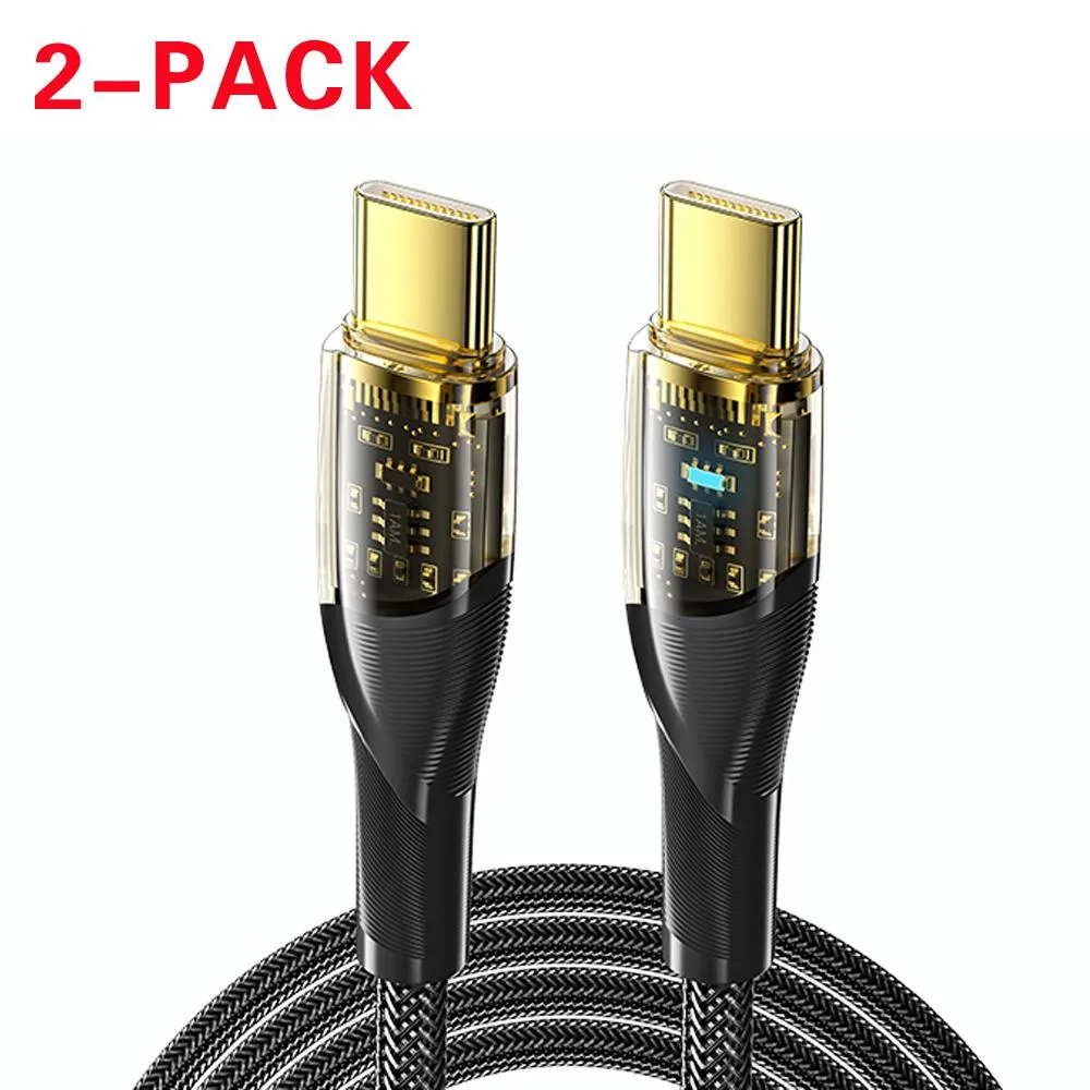 LUOM LUOM Essager XJ USB-C cable 100W 5A 480Mbps 3.3ft 2-pack — product photo