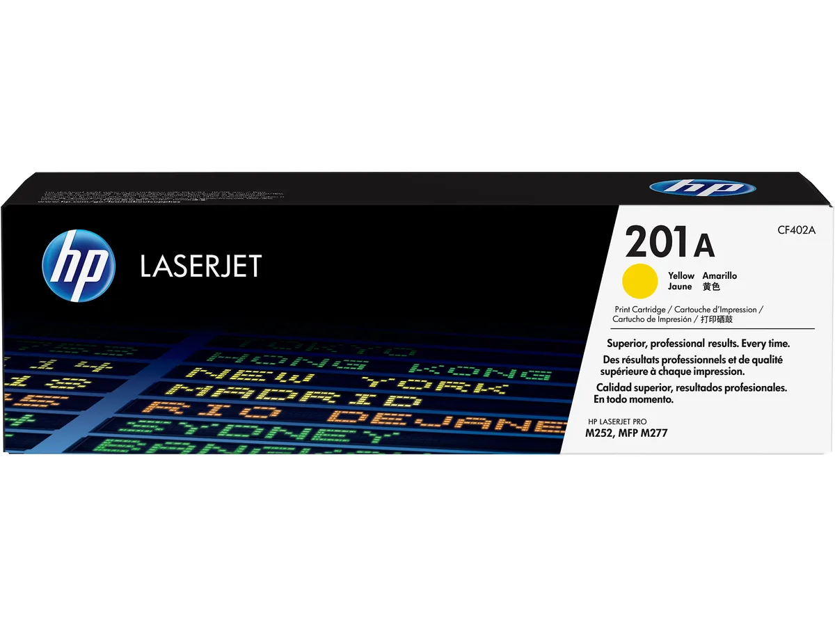 HP HP 201A (CF402A) Yellow Toner Cartridge – 1400 Pages — product photo