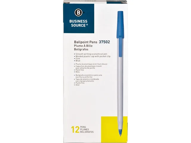 Business Source Business Source 37502 Fine Point Ballpoint Pens Blue Ink — product photo