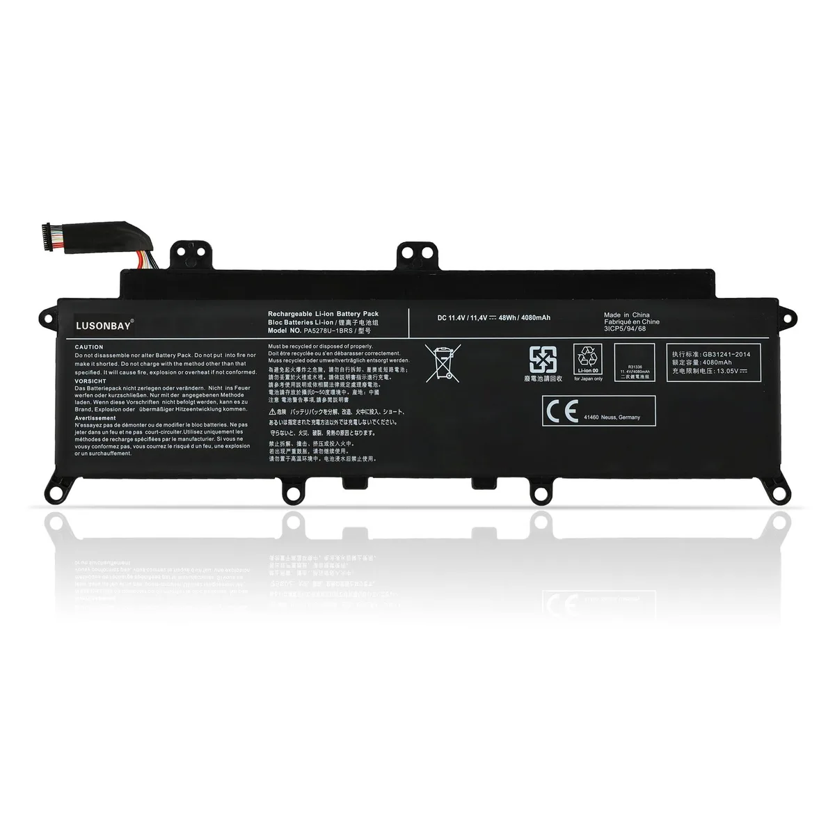 KingSener KingSener PA5278U-1BRS laptop battery 48WH 11.4V 4080mAh — product photo