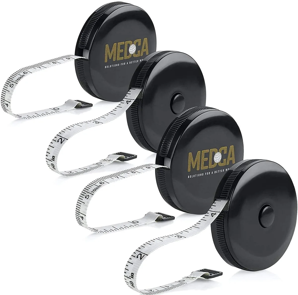 MEDca MEDca Body Measuring Tape Pack of 4 Dual Sided Inch cm Retractable — product photo