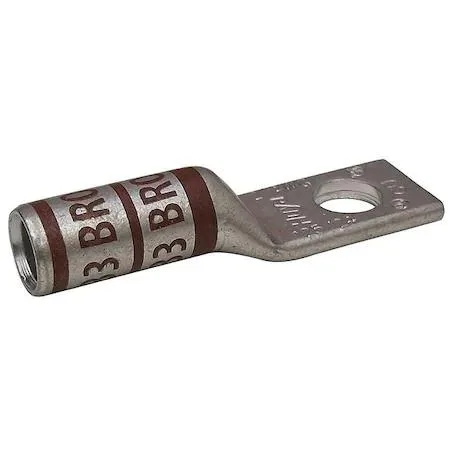 Zoro Select Zoro Select 24C315 One-Hole Compression Lug, 2 AWG, #10 Stud, Long Barrel — product photo
