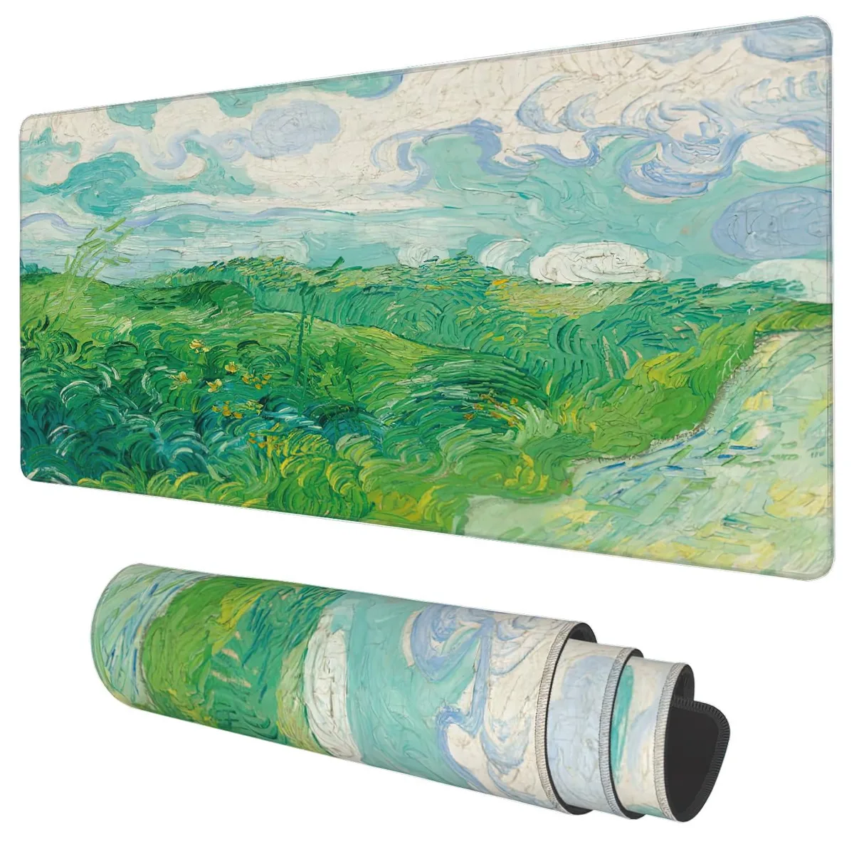 KEHIPI KEHIPI Field Landscape Oil Painting Desk Mat 35.4"x15.7" mouse pad — product photo