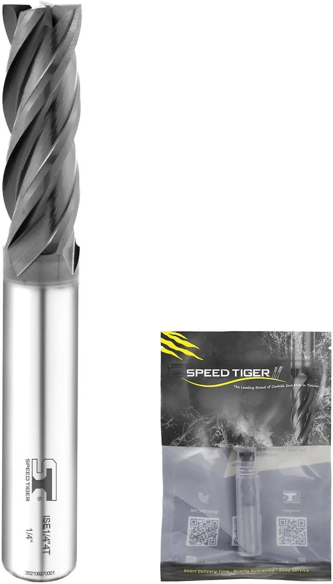 SPEED TIGER SPEED TIGER ISE1/2 4T Micrograin Carbide Square End Mill 4 Flute .5 inch — product photo