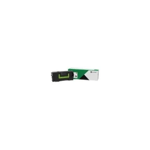 Rectangular black toner cartridge with Lexmark branding