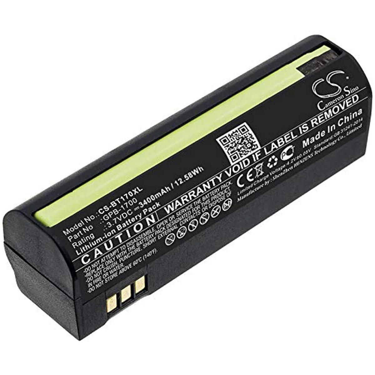  Cameron Sino GSP-1700 GPB-1700 3400mAh 12.58Wh cell phone battery — product photo