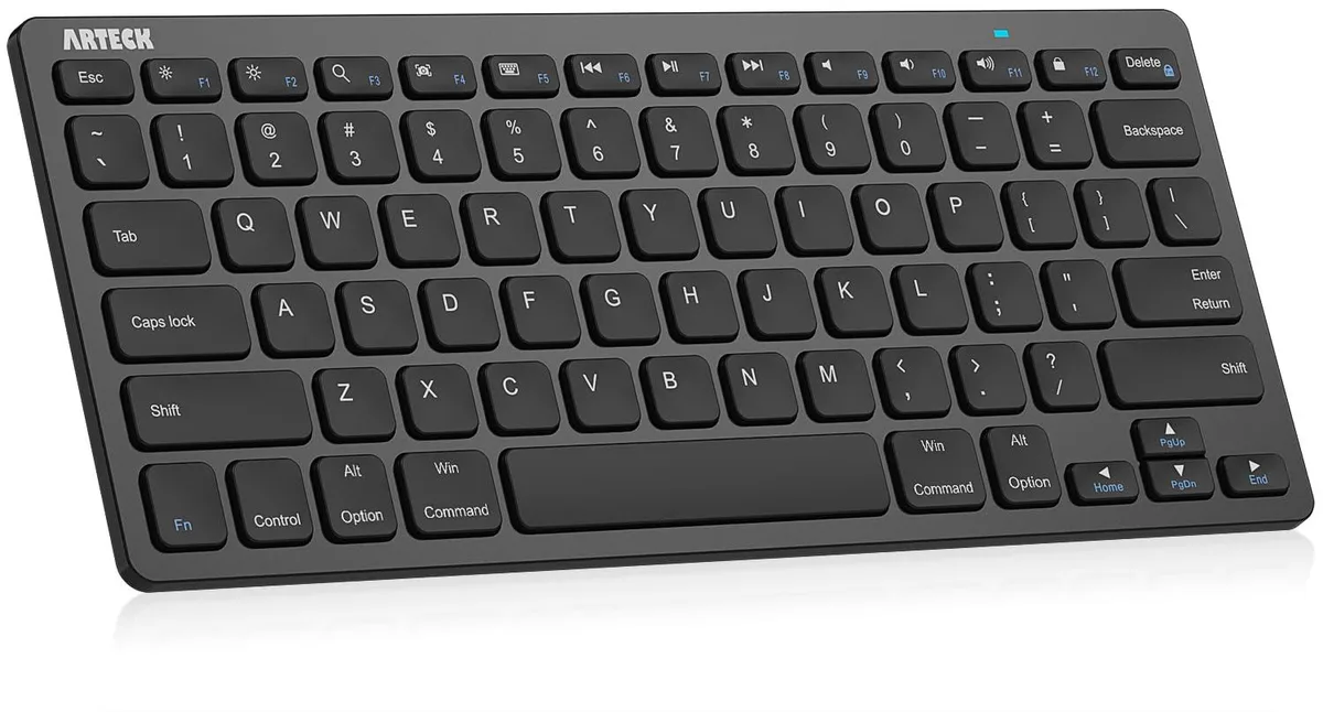 Arteck 8541533624 Bluetooth 3.0/5.0 keyboard 78 keys 11.2×4.7 in black — product photo