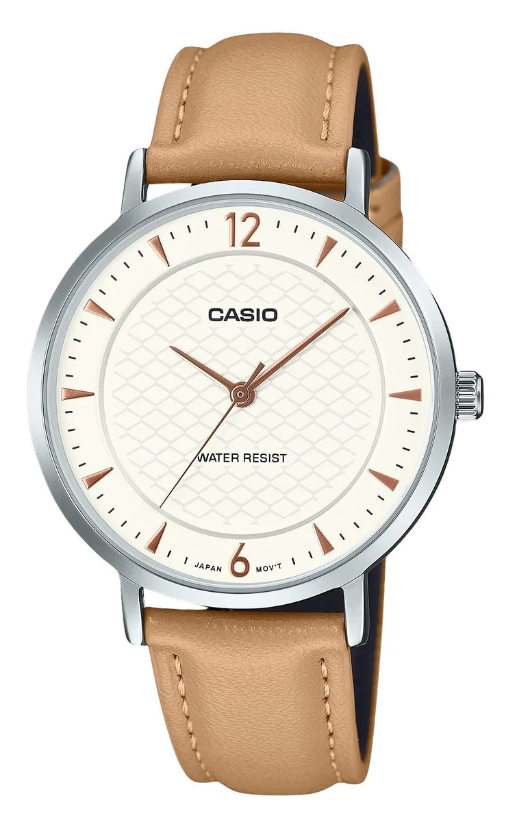 CASIO CASIO LTP-VT04L-7A1 Women's Analog Watch Cream Dial Leather Strap 34.00 mm — product photo