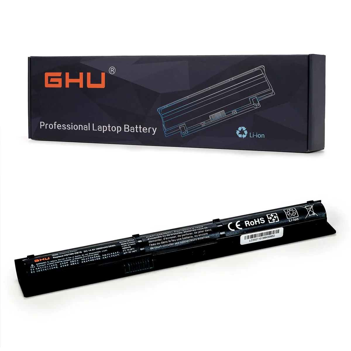  GHU 38 Wh 2600 mAh 14.8 V Battery RI04 RI06XL 805294-001 for HP ProBook 450 G3 455 G3 470 G3 — product photo
