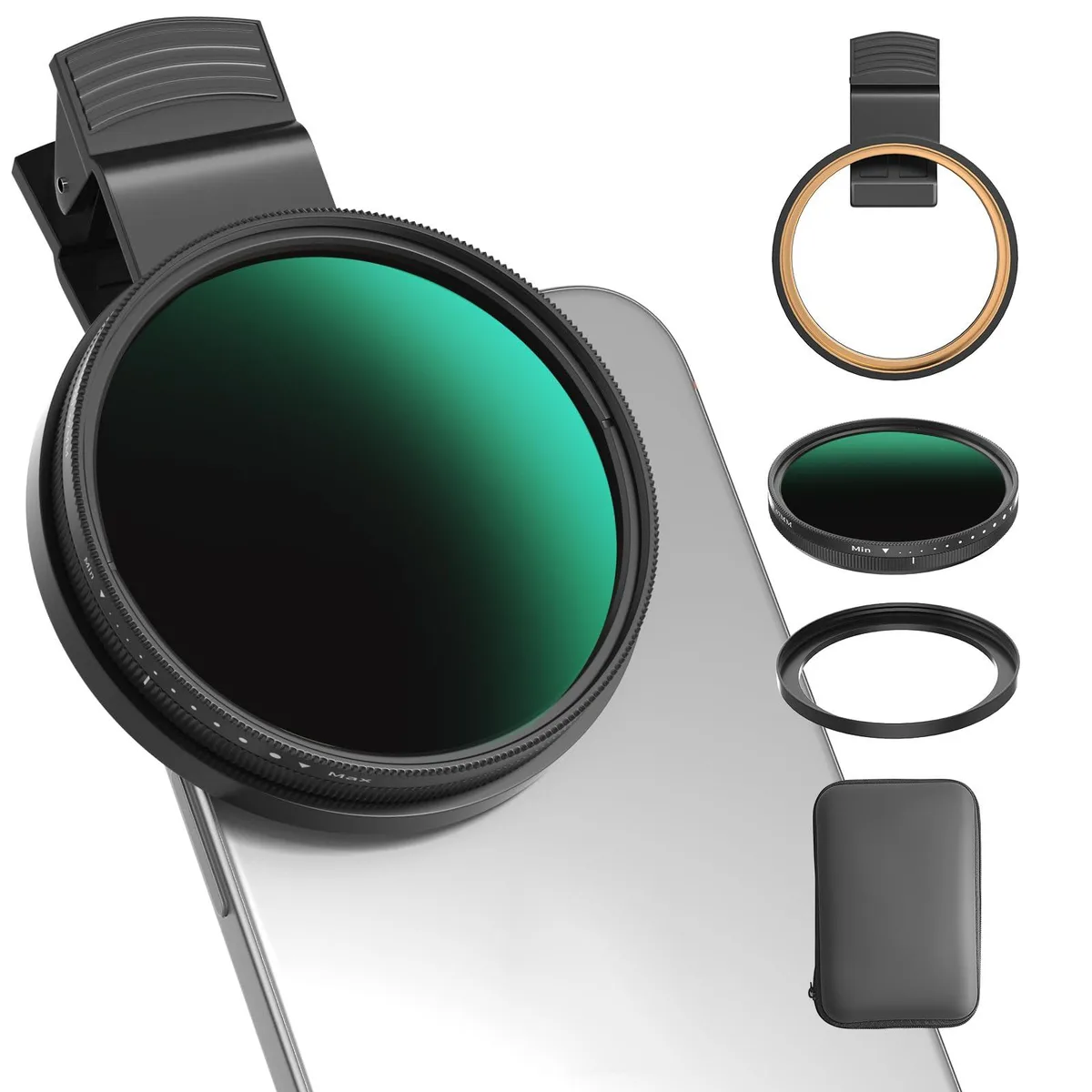 Akanabi 67mm variable ND filter with clip and adapter ring