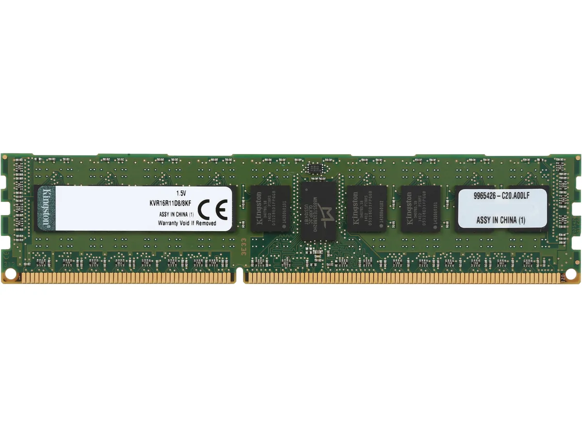 Kingston Technology Corp. Kingston Technology Corp. KVR16R11D8/8KF 8GB DDR3 1600 ECC Registered server RAM — product photo