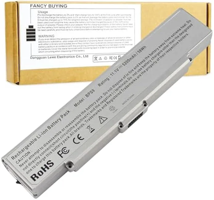 kolitt kolitt BPS9 laptop battery Silver 11.1V 5200mAh 6-cell — product photo