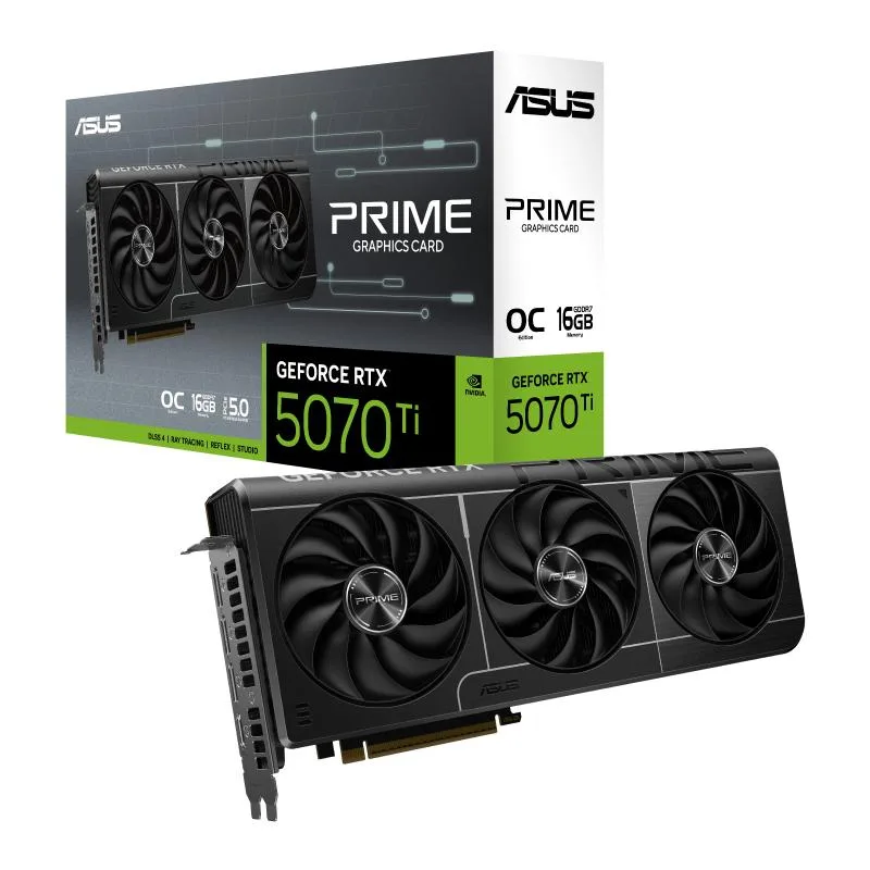 ASUS ASUS Prime GeForce RTX 5070 Ti O16G 16GB GDDR7 graphics card — product photo