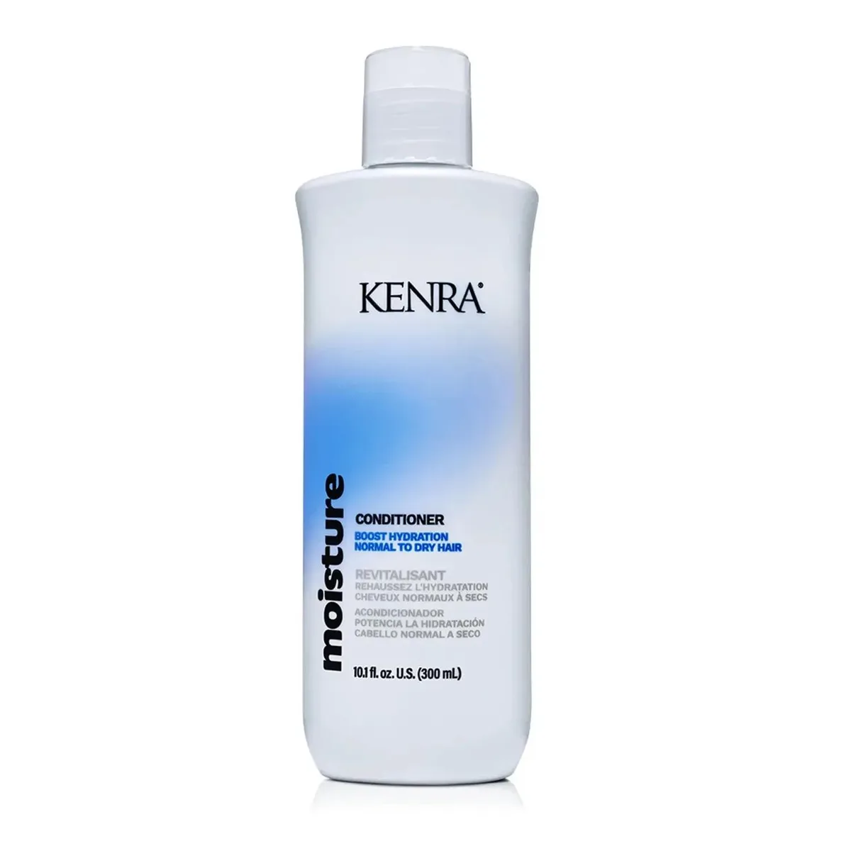White plastic bottle with flip cap, 10.1oz 300ml