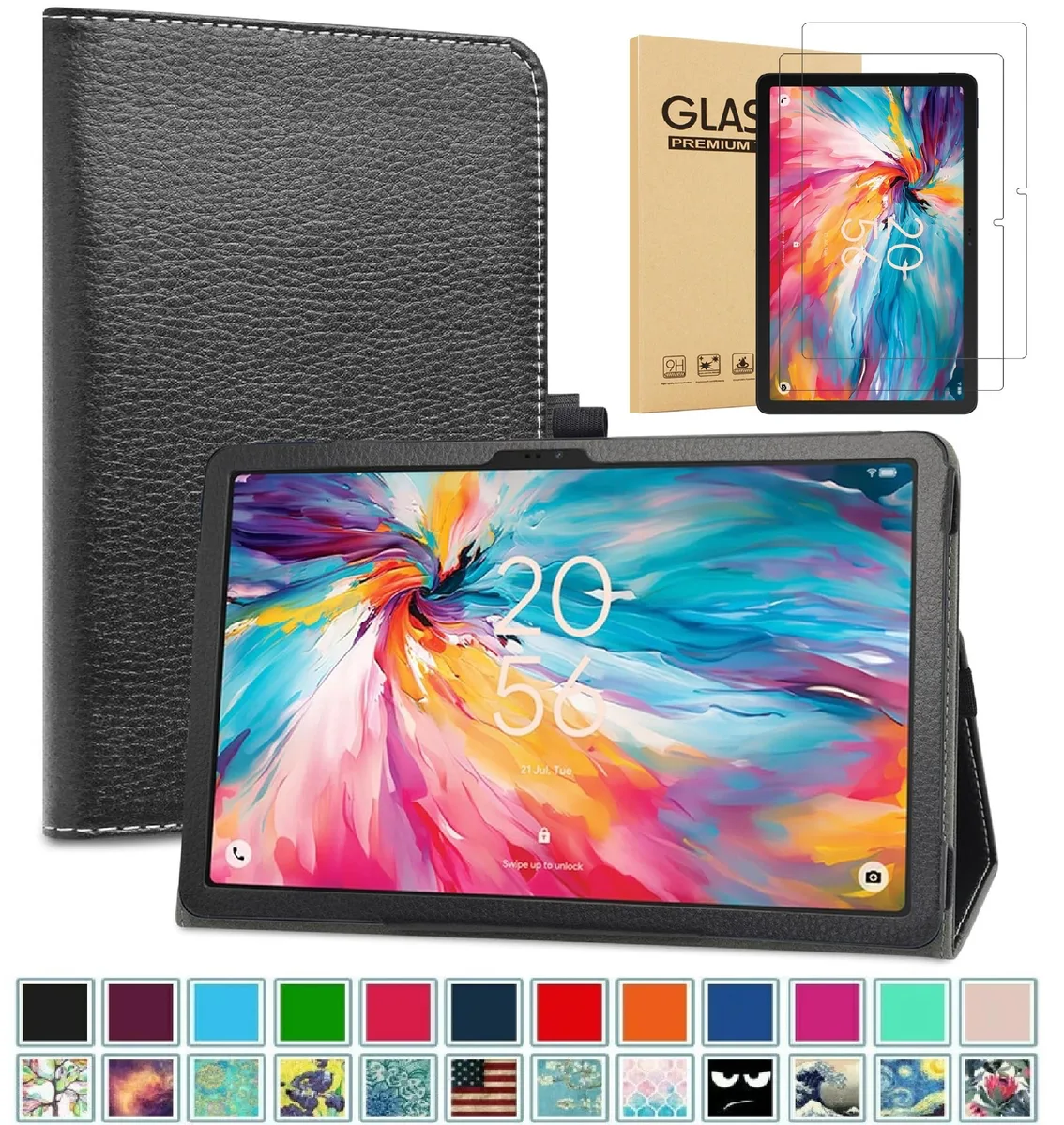 anicestore anicestore 9199S folio case with 2 tempered glass protectors for TCL Tab 10 NXTPAPER 5G 10.4 inch 2025 — product photo