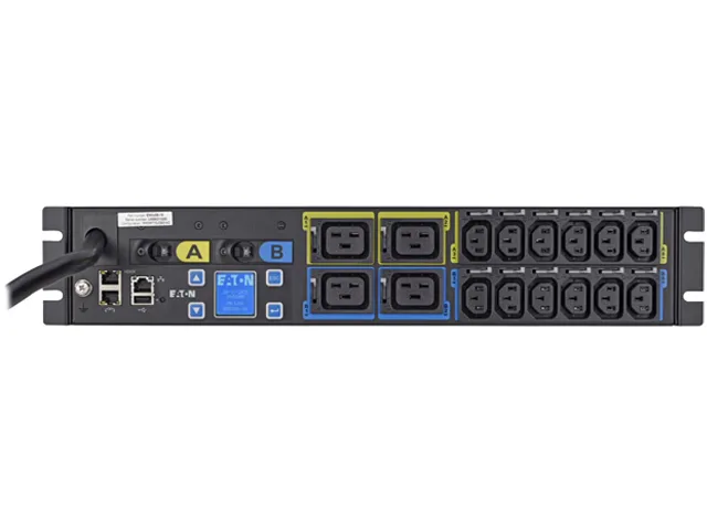 Eaton Eaton EMIU06-10 Metered PDU 16-Outlet 12×C13 4×C19 5.76 kVA 230 V — product photo