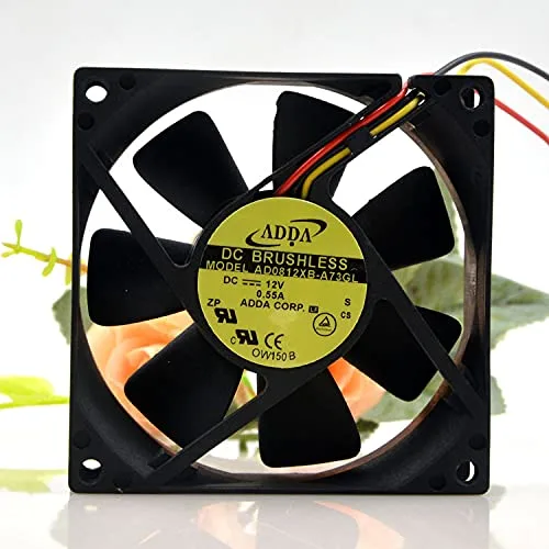 CAFELE CAFELE AD0812XB-A73GL 80×80×25mm 12V 0.55A 3-wire case fan — product photo