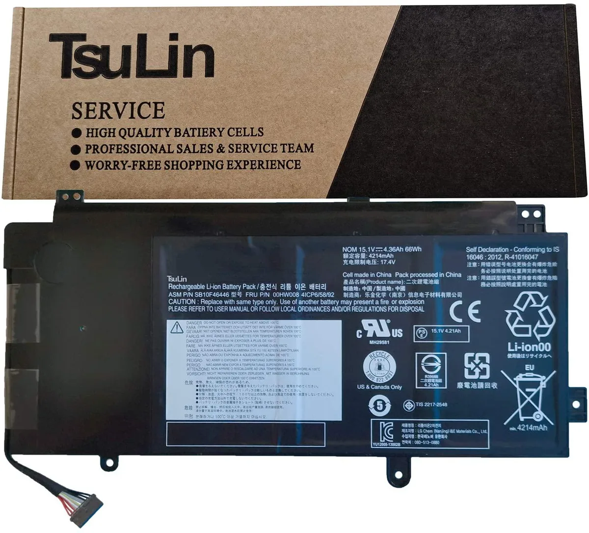 myVolts myVolts SB10F46446 laptop battery 15.1V 66Wh 4360mAh — product photo