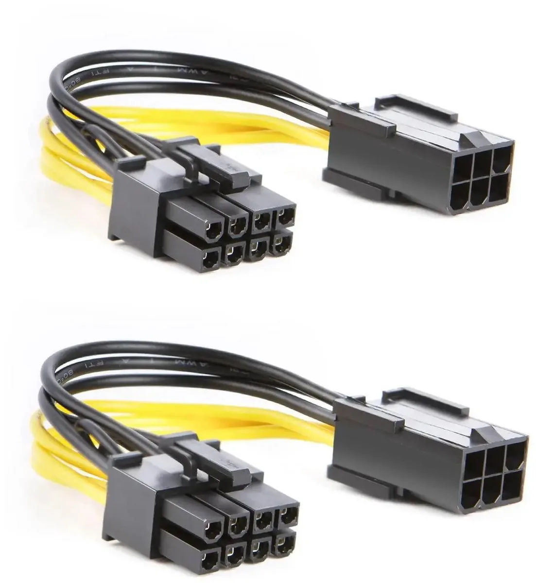 Vszerda Vszerda 6-Pin to 8-Pin PCIe Power Adapter Cable 2-Pack 100mm — product photo