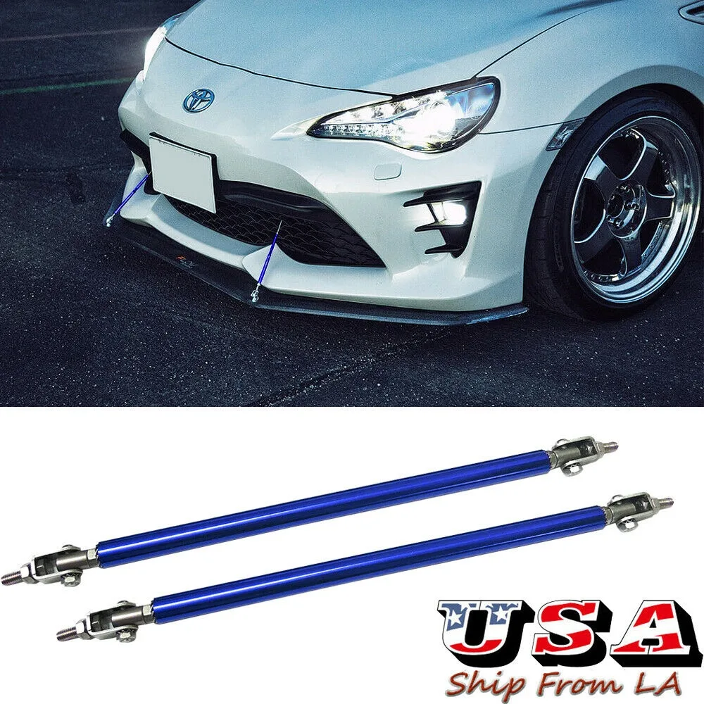 SIMPLEX TECHNOLOGY CO., LIMITED SIMPLEX TECHNOLOGY CO., LIMITED Adjustable Front Bumper Lip Splitter Strut Rod Blue exterior care — product photo
