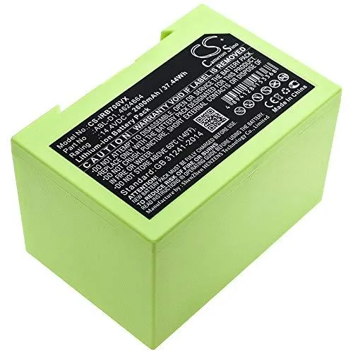 FYIOGXG 2600mAh 14.4V lithium-ion replacement battery for iRobot Roomba i3 i4 i7 i7+ i8 i8+ J7 e6 — product photo