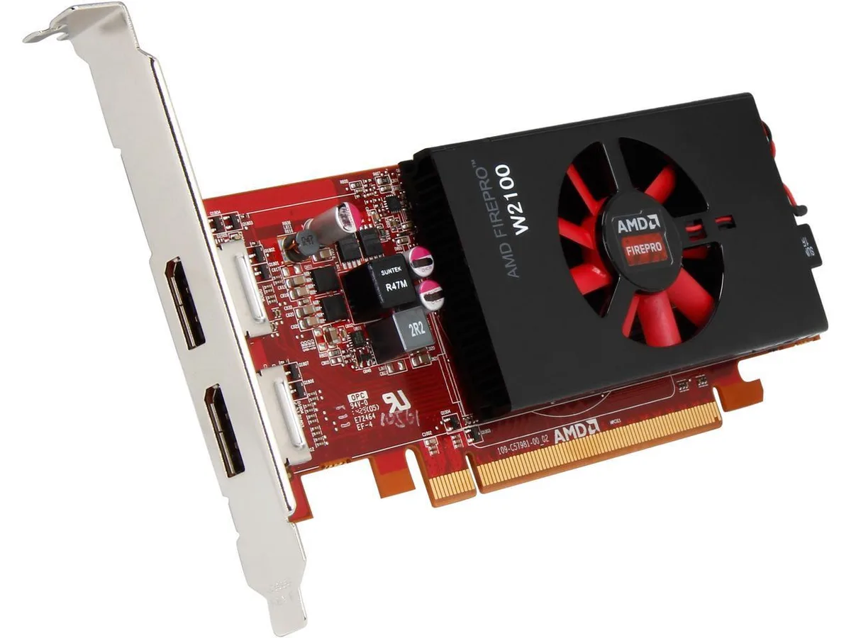 Sapphire Tech Sapphire Tech FirePro W2100 100-505821 2GB DDR3 128-bit PCIe 3.0 x16 Low Profile workstation graphics card — product photo