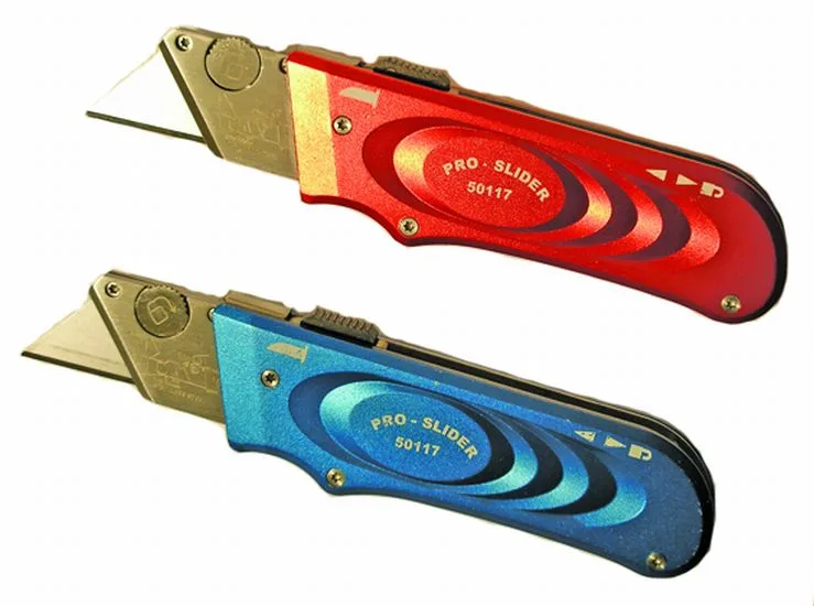 Tuff Stuff Tuff Stuff 50117 Pro Slider II Utility Knife Aluminum Grip 5 Blades — product photo